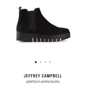Jeffrey Campbell matte platform boots in Black